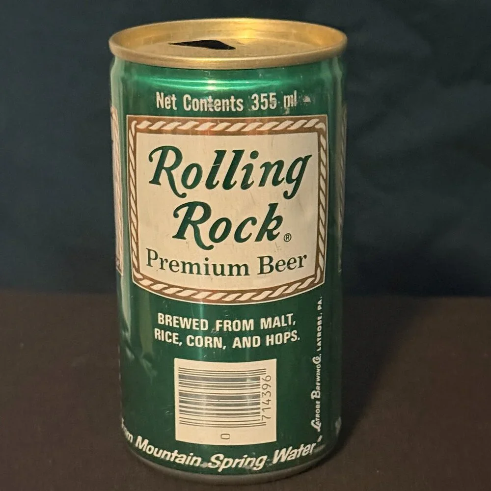 Rolling Rock Premium  vintage Beer can